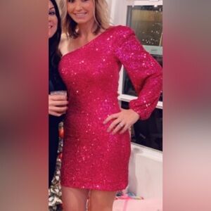 Bb Dakota pink sequin dress